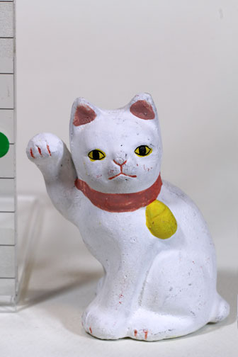 招き猫（白）/今戸人形(東京)