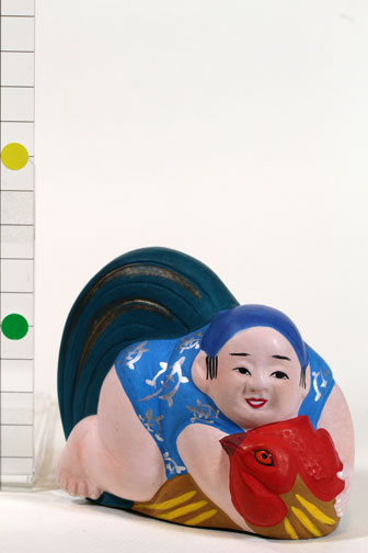 鶏押え/古型博多人形(福岡)