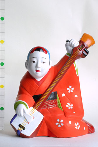 三味線弾き/古型博多人形(福岡)