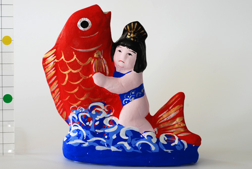 鯛抱き童子/新中野人形(長野)