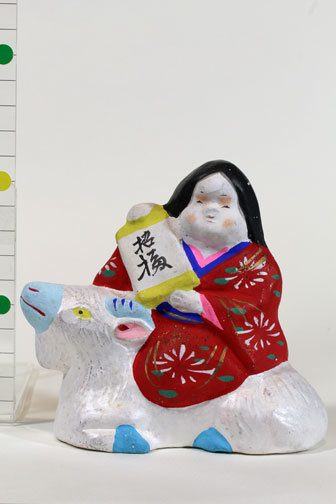 羊乗りお多福/小幡人形(滋賀)