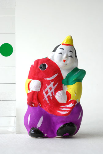 鯛抱き恵比寿（人形笛）/下川原人形(青森)