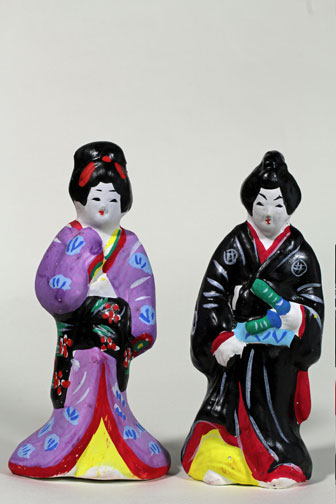 小紫と権八/下川原人形(青森)