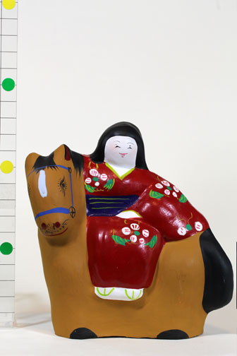 娘と馬/附馬牛人形(岩手)