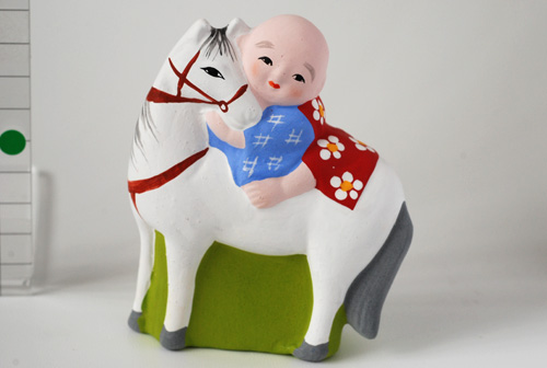 馬乗り子供/弓野人形(佐賀)
